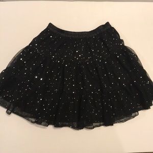 Black fully lined w/Sheer Material Silver sparkle